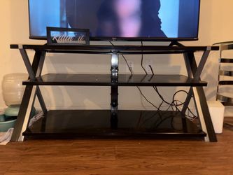 Black TV stand