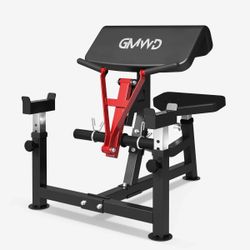 Preacher Curl Bench, Plate Loaded Bicep Curl Machine, Bicep and Tricep Workout Equipment，2 in 1 Arm Training Machine for Home Gym