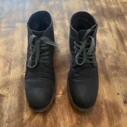 Faux Leather Gray Boots Size 9