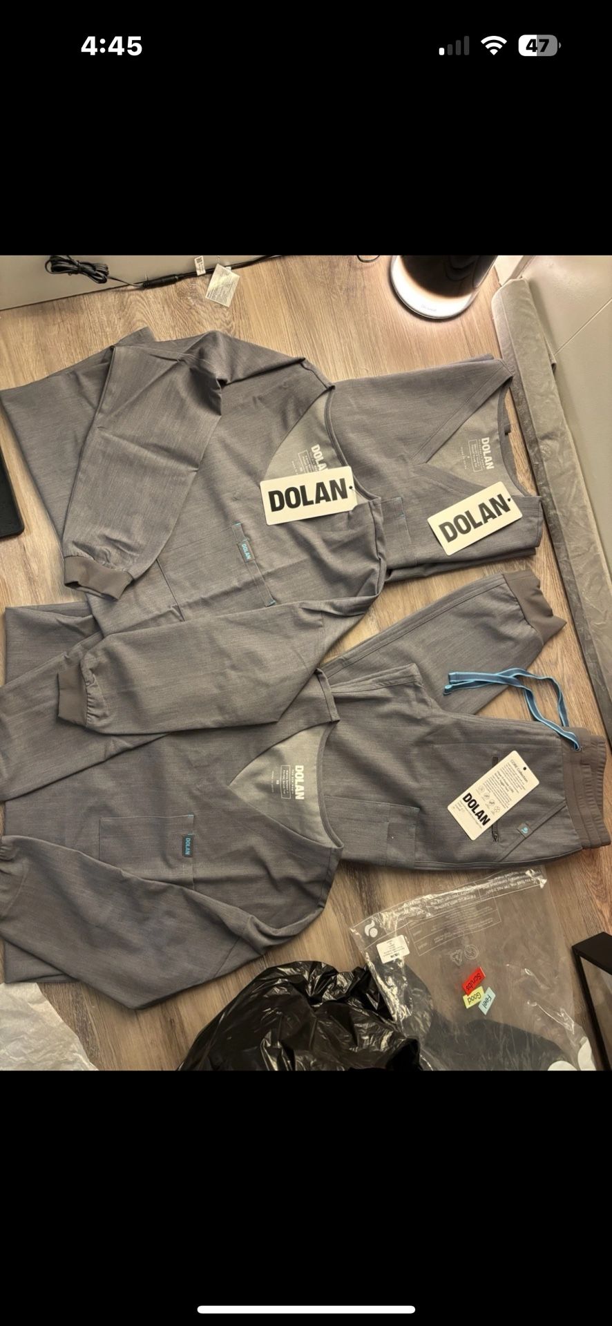 Healthcare Medical women’s Dolan Scrub Top Pants Graphite XS And S Alpine Dolman / Mayfair