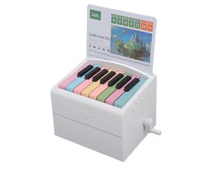 Playable Piano Desk Calendar with 52 Weekly Cards, USB Rechargeable for USB Rechargeable, 52 Weekly Music Cards, Adjustable Volume, White