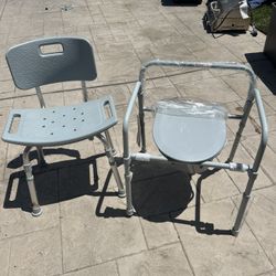 Shower Chair & Portable Toilet For Elderly Or Hurt