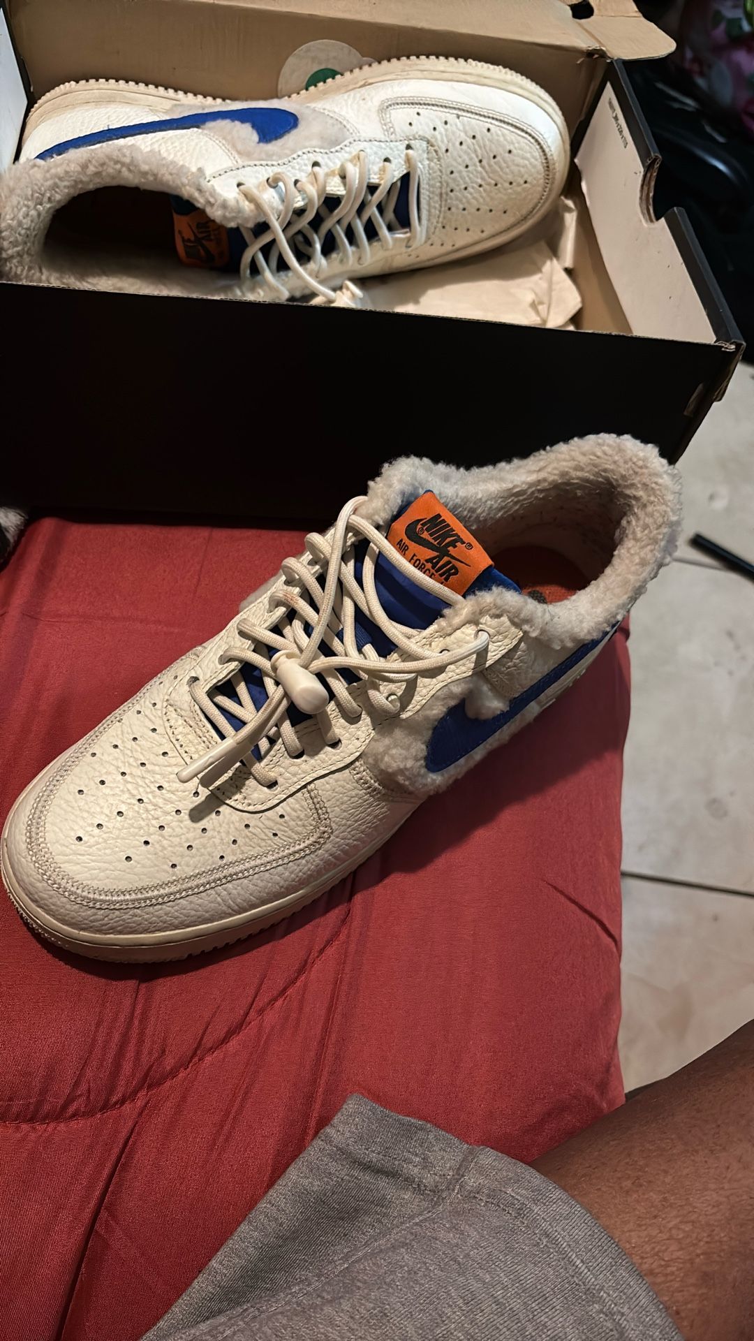 Sherpa Fleece Women 07 Air Force 1s