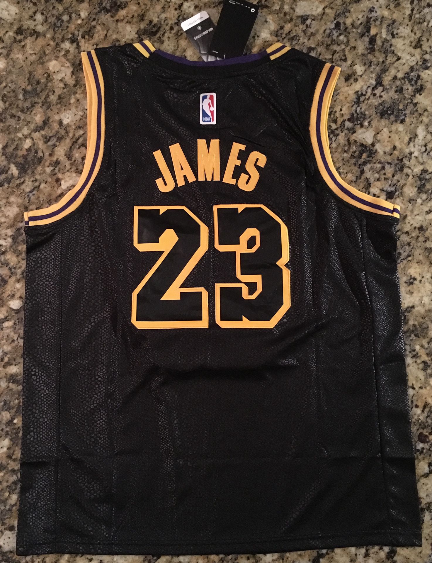 Nike Lebron James LA Lakers #23 Jersey Size S Black Mamba Swingman