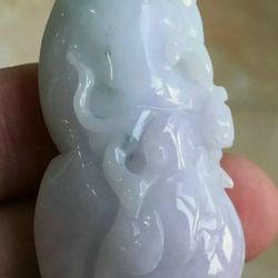 Burmese icy Type A Jadeite Jade Pendant.