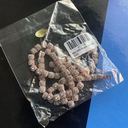 20” Inch Diamond Rose Gold box Tennis Chain!