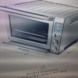 Breville The Smart Oven Pro Toaster Oven BOV845BSSUSC STAINLESS STEEL..IN A OPEN BOX..NEVER USED…COMES WITH RACK…