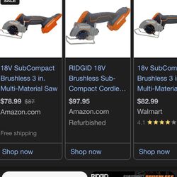 Rigid 18v Subcompact Saw. New 