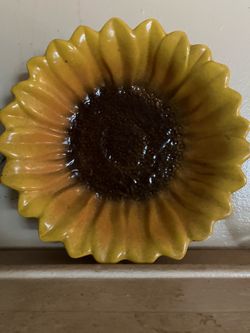 Ceramic sunflower bowl