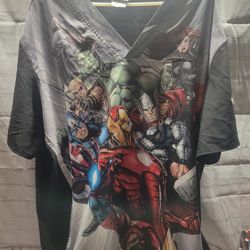 Marvel Scrub Shirt 2x