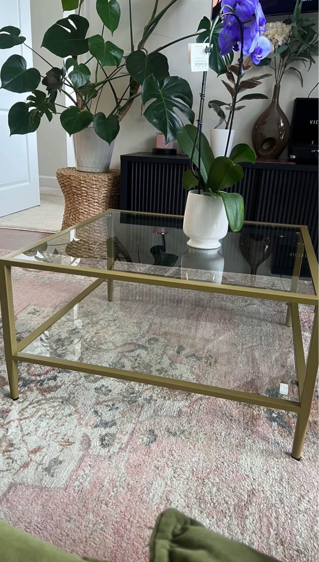 Beautiful Glass Top Coffee Table