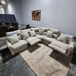 17M1S17*__5Pc Reclining Sectional Couch Buff Cream * Brand New * In Stock  *P A Y   E A S I L Y