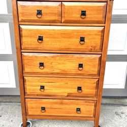 Wood, Tall Dresser  … 6 Drawers 