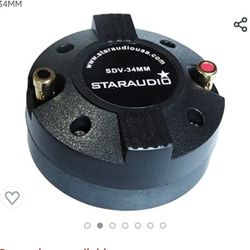 STARAUDIO Professional 34MM 8Ohms Titanium Driver Tweeter of Compression Screw-on Horn Speaker Driver Tweeter,for Repair Pro PA,DJ,Music Powered Audio