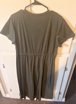 Olive Green T-Shirt Dress Plus Size