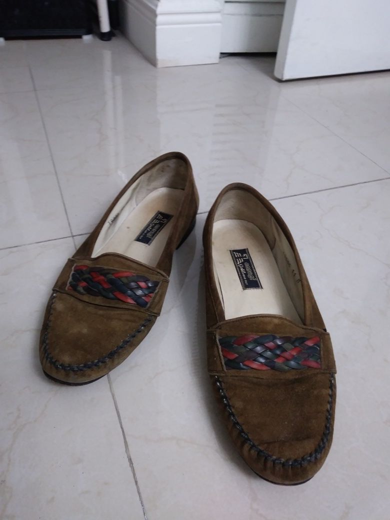 Men's Shoes - Ennesi Gold - Brown Suede Italian Loafers - Casual Comfortable - Size 11M (Mocasines Italianos de Ante Marrón - Talla 11M)