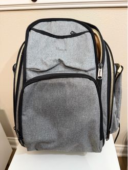 Mancro Backpack Gray Business, Travel, College, School, Bookbag Unisex