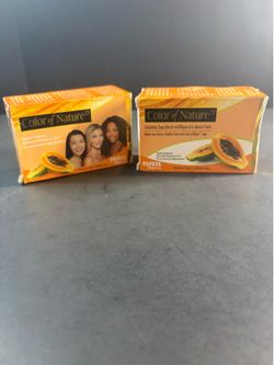 Soap HTF - NOS Color of Nature Papaya Exfoliating Complexion Soap Bars 7oz - Pack of 2