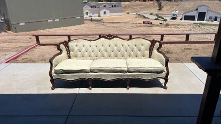 Wooden Victorian sofa