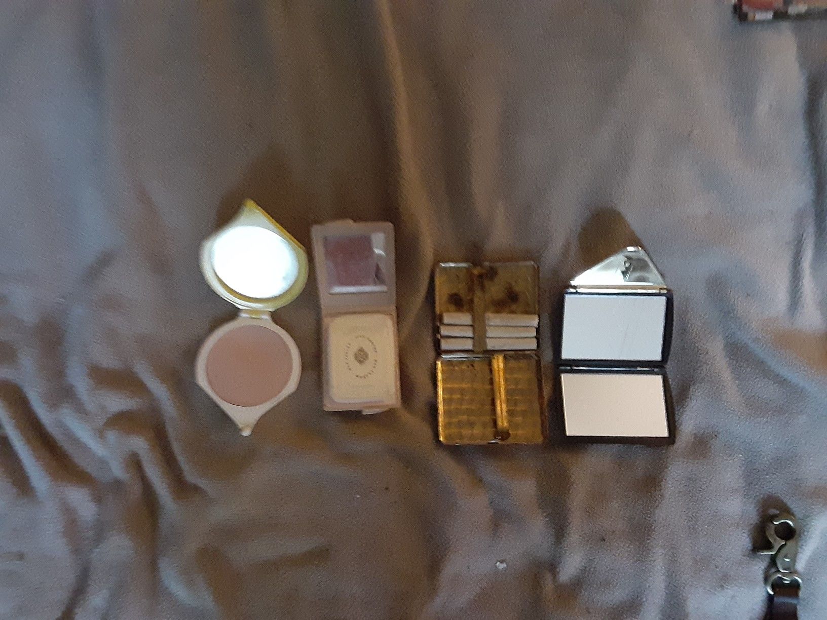 Vintage compact,s, mirror and cigarette case