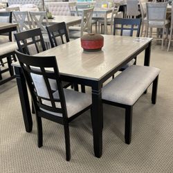 6pc Dining Room Table Set 