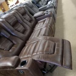 Power Electric Dual Reclining Couch With USB