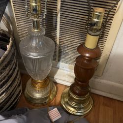 One Vintage Lamp And One Old Lamp