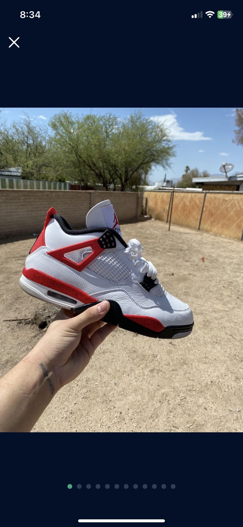 RETRO 4 Red Cement Size 11.5