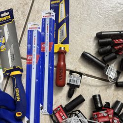 Tools craftsman sockets ,saws , blades