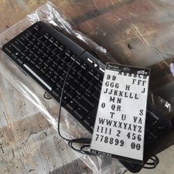 New Black Windows Keyboard With Stickers