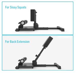 leikefitness Sissy Squat Machine, Deluxe Multi-Function Deep Sissy Squat Bench Workout Station, Leg Exercise Machine for Home Gym
