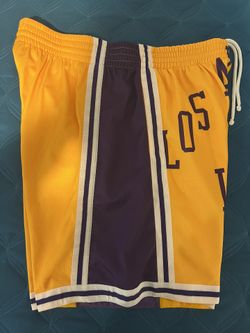 Los Angeles Lakers Mitchell And Ness Shorts 2XL Worn Once