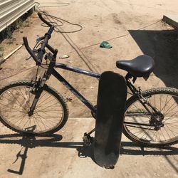 Skateboard and bike