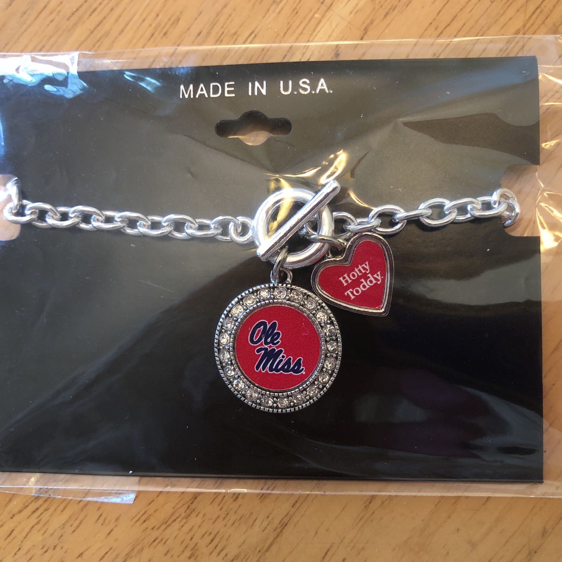 Ole Miss Charm Bracelet New