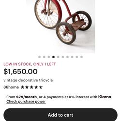 Vintage Decorative Tricycle