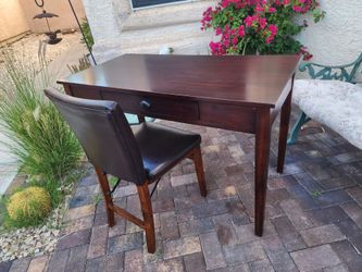 Desk with Chair and File Cabinet