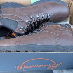 New In Box Hiking / Work Boots Size 12 Jason Brown & Black Boot Pair Shoes Men's 