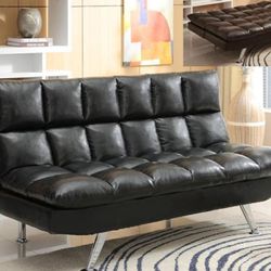 ❤️Free/Fast Delivery &Sundown Black Adjustable Futon Sofa