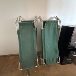 Green Fabric Cots (set of 5)