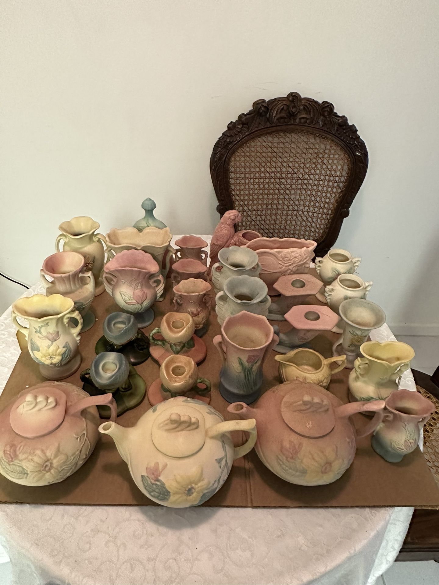 Various Pottery Signed And Unsigned Vintage Hull Roseville McCoy And Others For Sale