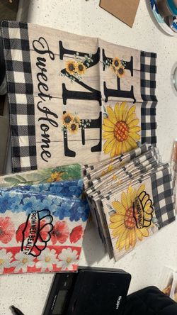 Lot of cute Home Sweet Home banner flags