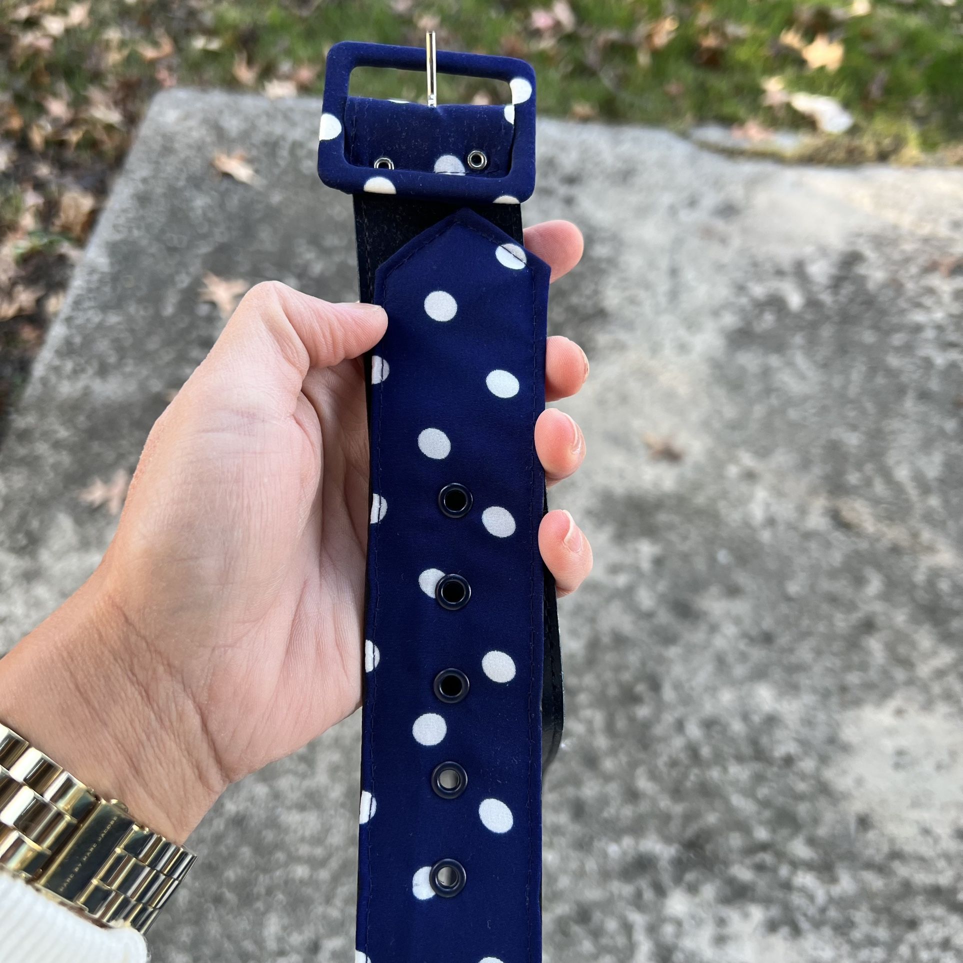 Blue Polka Dot Belt
