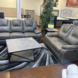 Fully Electric Reclining Sofa And Love Seat With USB ports 