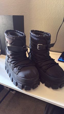 Re-Nylon gabardine après-ski boots