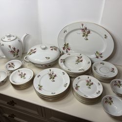 Plate And Cup Set - Made In Germany - Roses