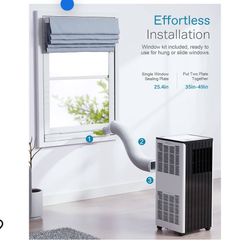 12000BTU Portable Air Conditioner - Portable AC Unit with Built-in Dehumidifier Fan Mode for Room up to 350 sq.ft. - Room Air Conditioner with 24Hour 