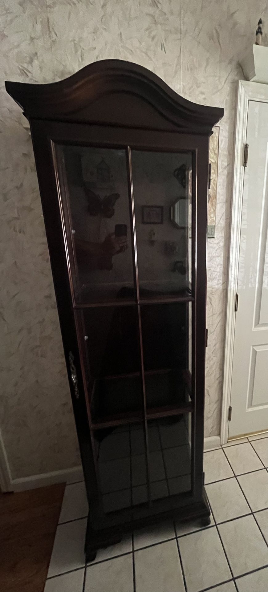 Wood Curio Display Cabinet with Light