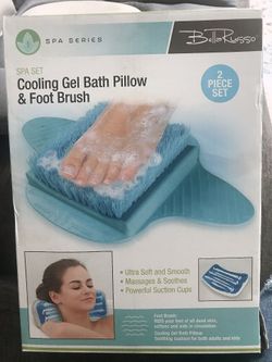 Bella Russo - *New* 2 Piece Spa Set Cooling Gel Bath Pillow & Foot Brush