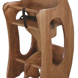 Amish Solid Wood Combination 3-in-1 Rocking Horse, High Chair, Desk