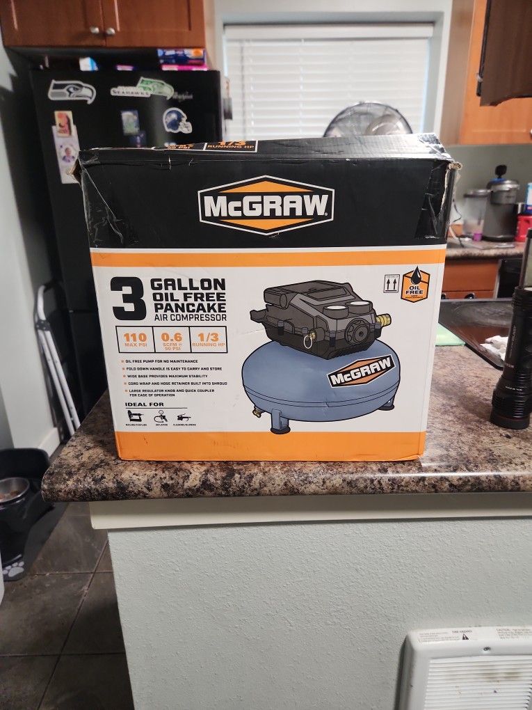 McGraw 3 gallon pancake air compressor